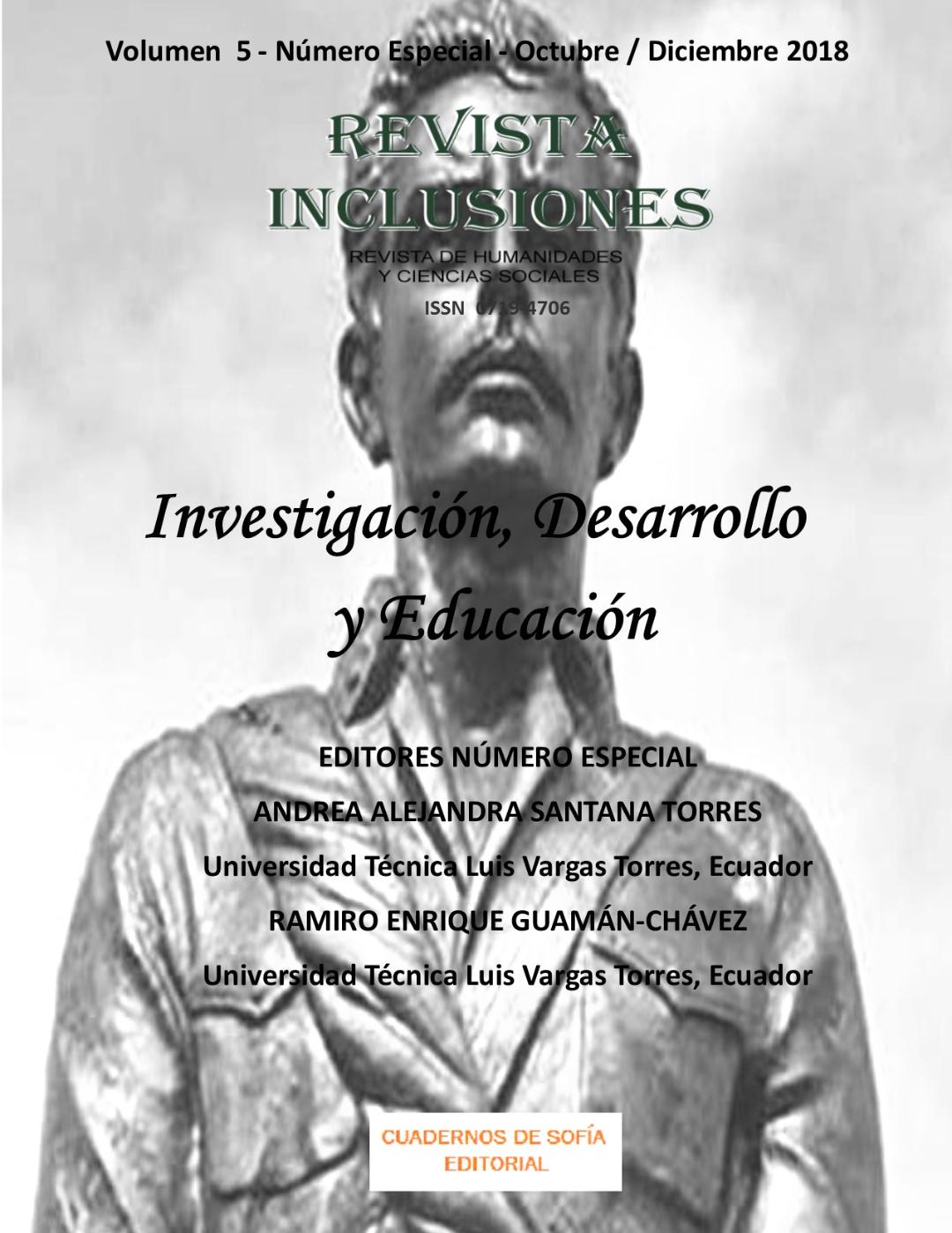 					Ver Vol. 5 Num. Esp. Octubre-Diciembre 2018 Investigación, Desarrollo y Educación 
				